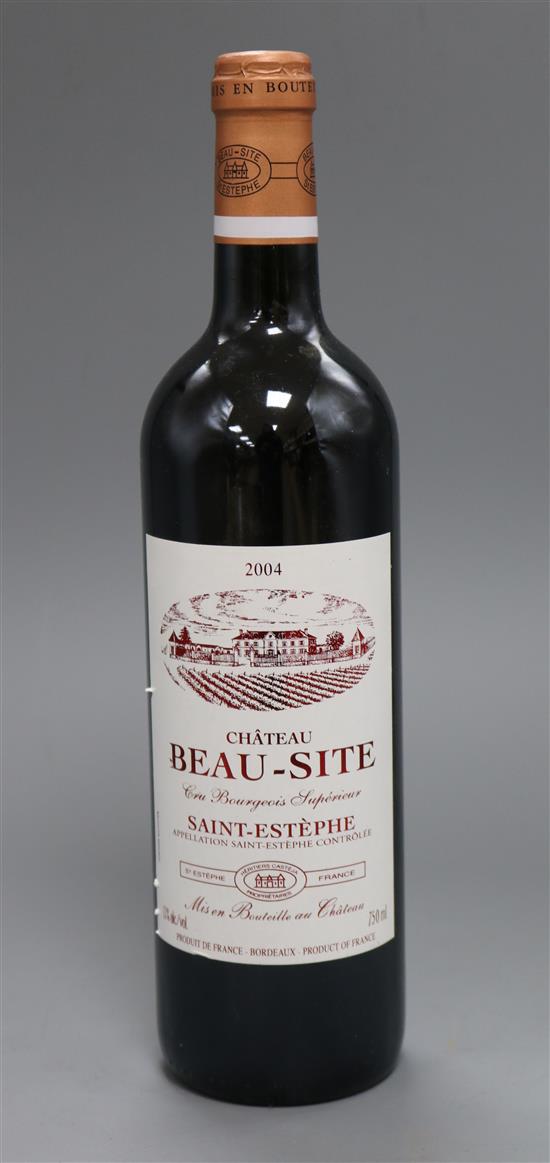 Nine bottles of Chateau beau site Bourgeois St Estephe 2004